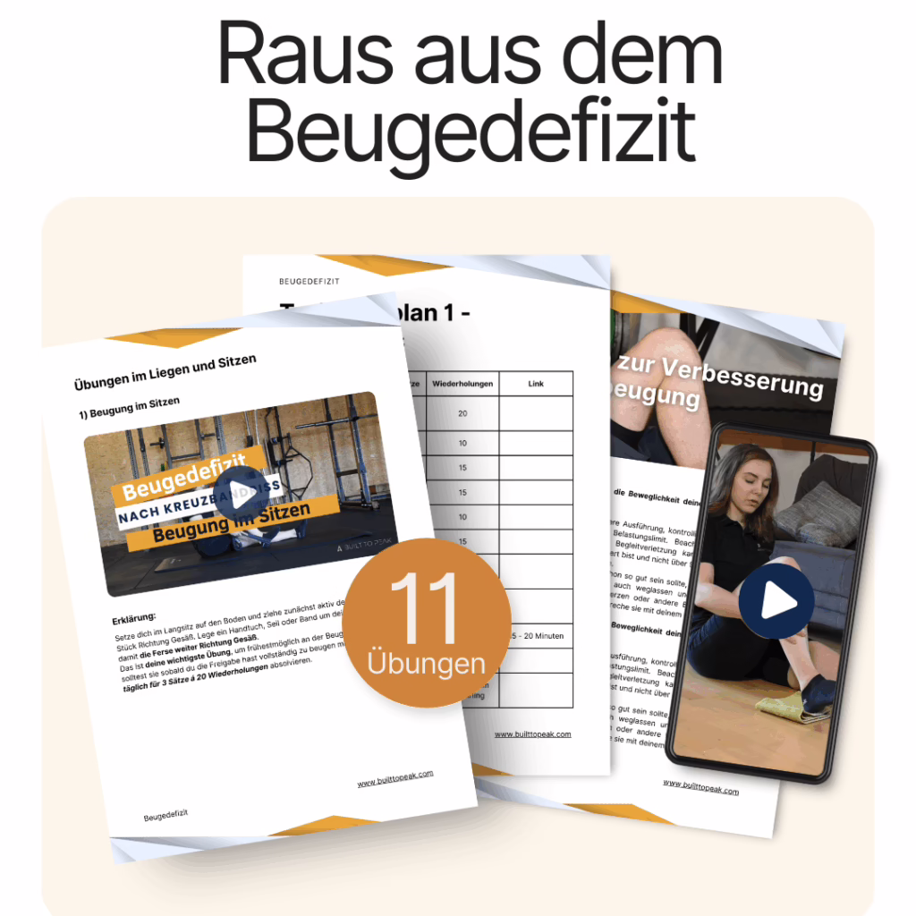 PDF Abbildung von einem Programm um das Beugedefizit nach einem Kreuzbandriss zu beheben.