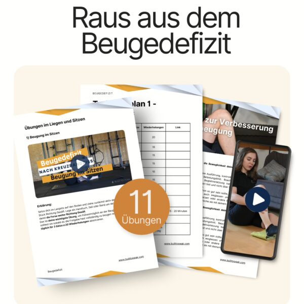 PDF Abbildung von einem Programm um das Beugedefizit nach einem Kreuzbandriss zu beheben.