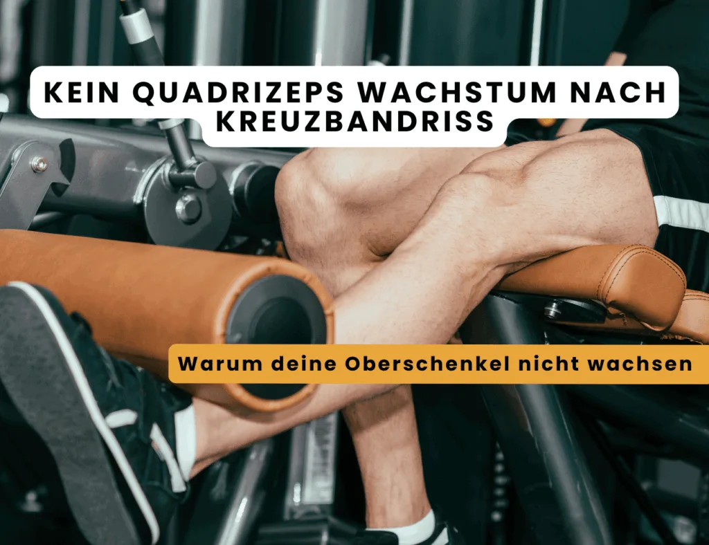 Athlet trainiert gezielt den Quadrizeps an der Leg Extension Maschine während der Reha nach Kreuzbandriss – moderner Trainingsraum mit Reha-Ausstattung