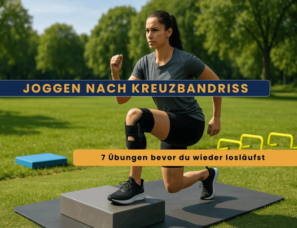 Athletin mach Step Ups nach einem Kreuzbandriss um bald wieder Joggen zu können